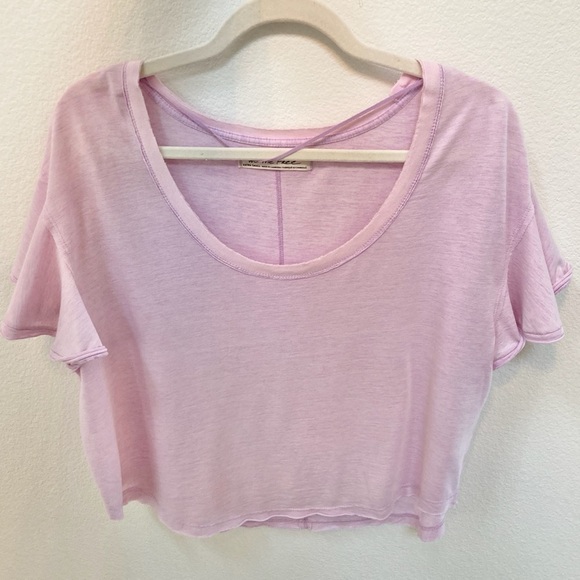 Free People Lavender Top Tee Float On Women’s XS NWT - Picture 1 of 9